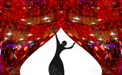 Red abstract curtains Red abstract curtains