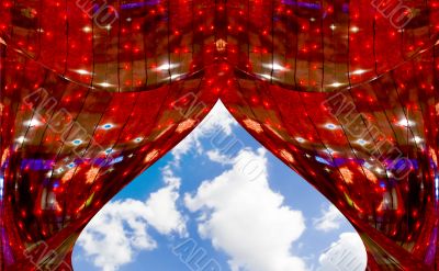 Red abstract curtains Red abstract curtains