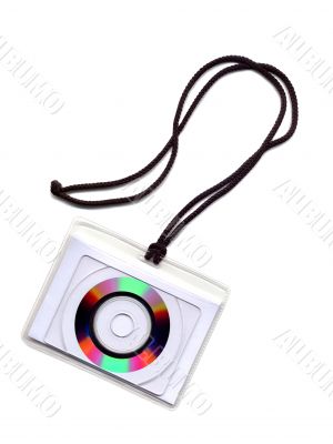 CD Disk cut-away on a cord