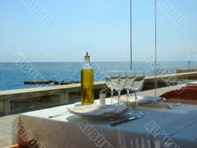 Interior of the Mediterranean restaurant