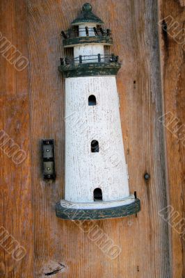 Hand carved wooden light house