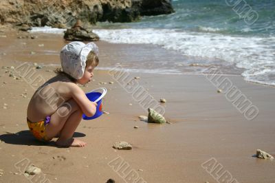 girl near the coastline