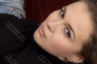 Portrait of the sexual young woman close up