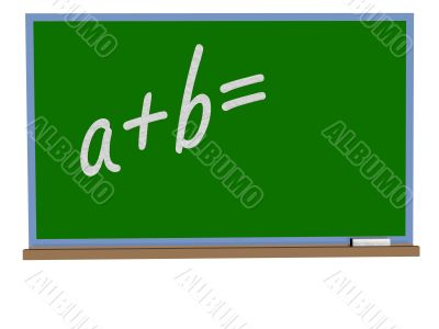 Blackboard with chalk on a white background