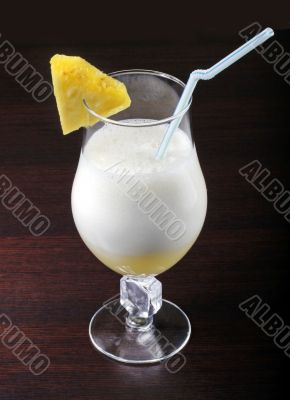 Cocktail drink with pineapple
