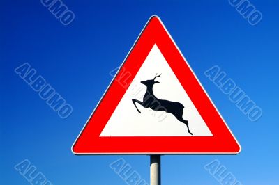 traffic sign deer pass
