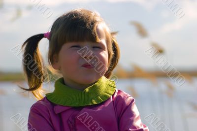 Funny girl at the river Funny girl at the river