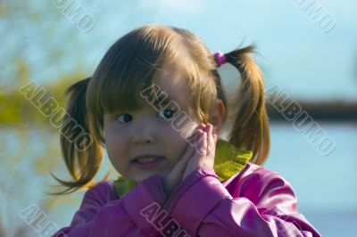 Beautiful little girl outdoors