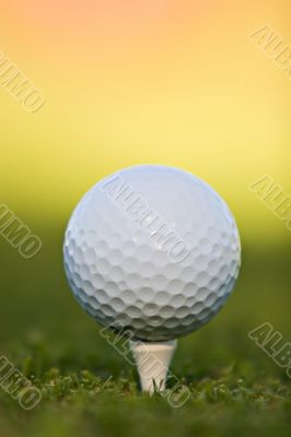 Golf ball on tee