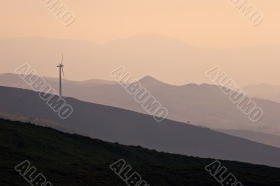 Wind Turbine on Hill