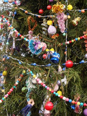 Decorated Fur-tree as New Year symbol