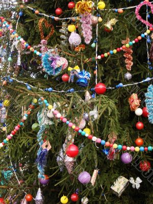 Decorated Fur-tree as New Year symbol