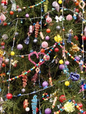 Decorated Fur-tree as New Year symbol