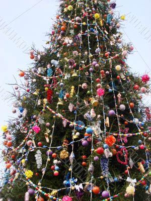 Decorated Fur-tree as New Year symbol