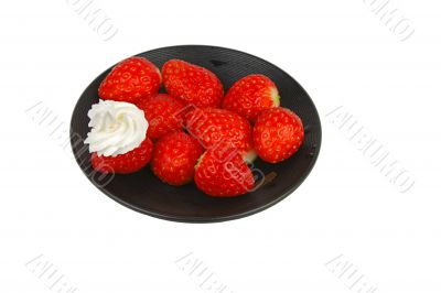 Strawberries on a plate Strawberries on a plate