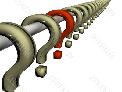 Allocated question among the others. 3D image