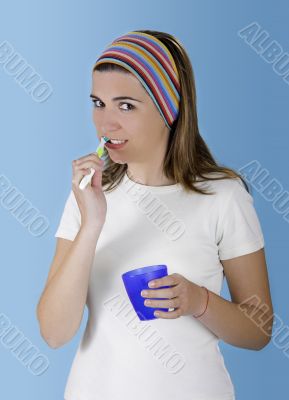 Brushing teeth