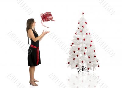 Happy woman with a gift