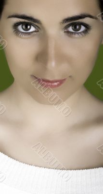 Beautiful woman portrait gently smiling