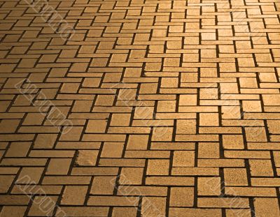 Pavement in dusk lighting