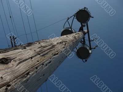 Utility pole and fixtures