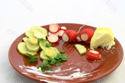 Ingredients left on plate