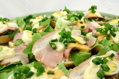 Sandwiches in close up