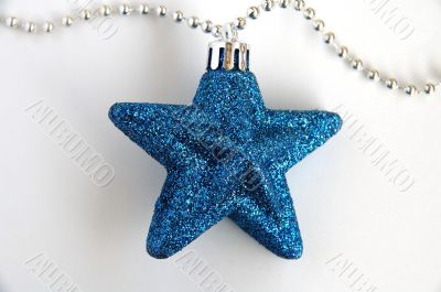 Blue christmas star