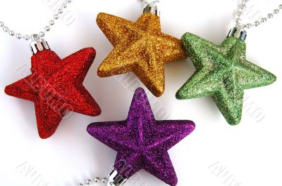 Colorful christmas stars