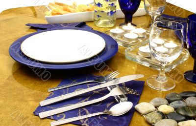 Plate ready for a dinner