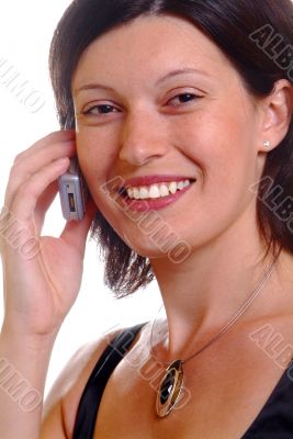 woman with mobile phone