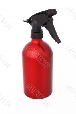 red spray flask