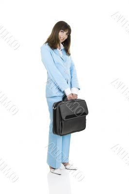 Business woman with a briefcase