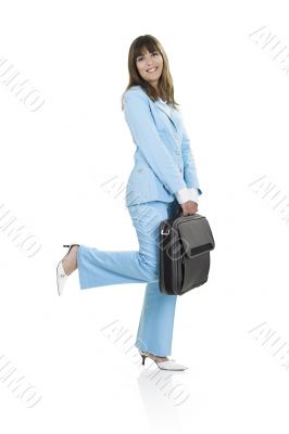 Business woman with a briefcase