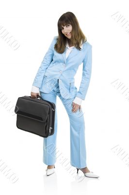 Business woman with a briefcase