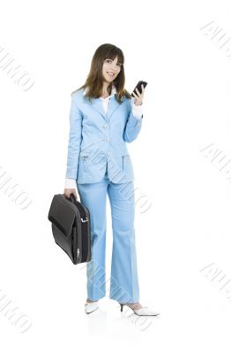 Business woman with a briefcase