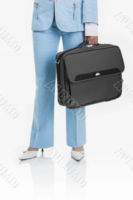 Business woman with a briefcase