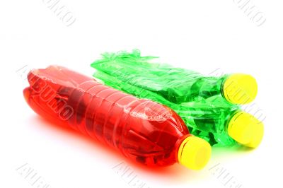 Red and green bottles