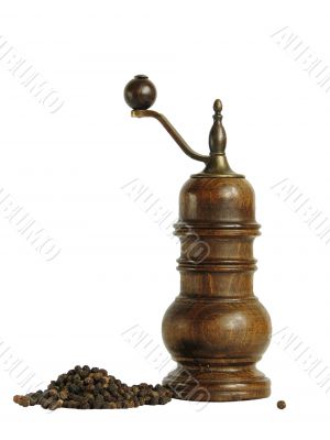 Pepper mill and black pepper