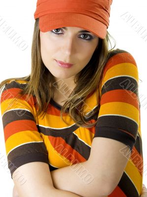 Woman with a orange hat
