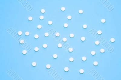 White pills background