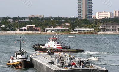 Barge and Tugs
