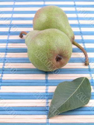 two green pears