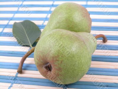 two green pears