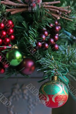 Green and Red Christmas Ornament