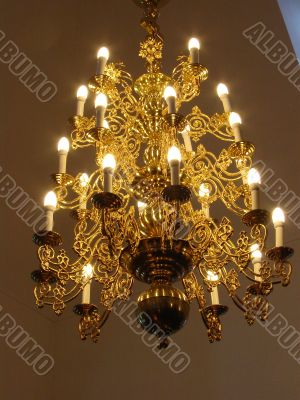 Old fashioned ceiling chandelier