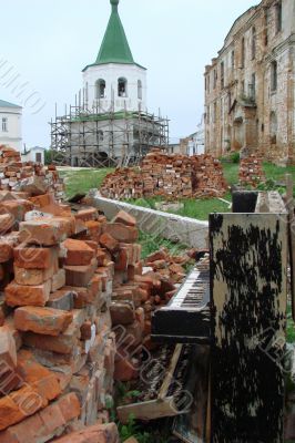 The Old Broken Piano Among Ruins