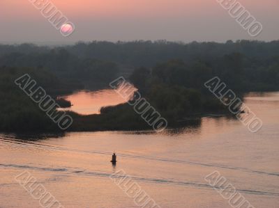 Sunset on River Dnieper in Kremenchug