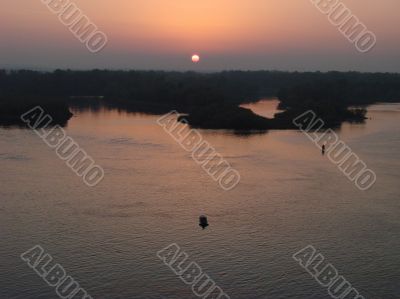 Sunset on River Dnieper in Kremenchug