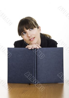 Beautiful woman thinking